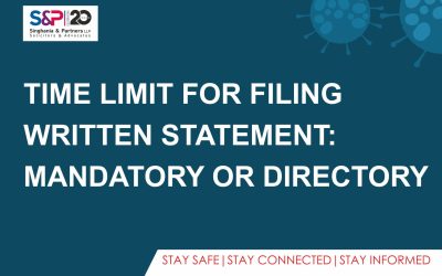 Time Limit for Filing Written Statement: Mandatory or Directory